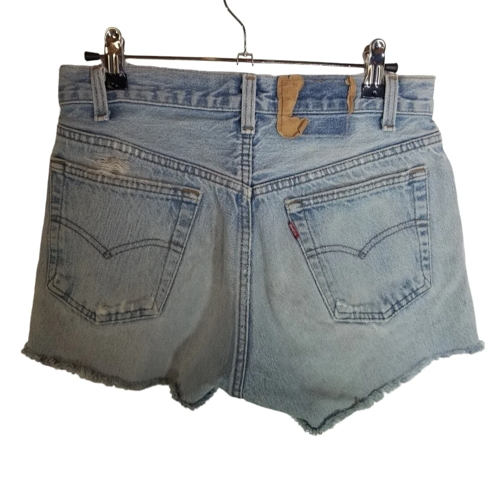 Vtg Levis button fly cut off jean shorts made usa